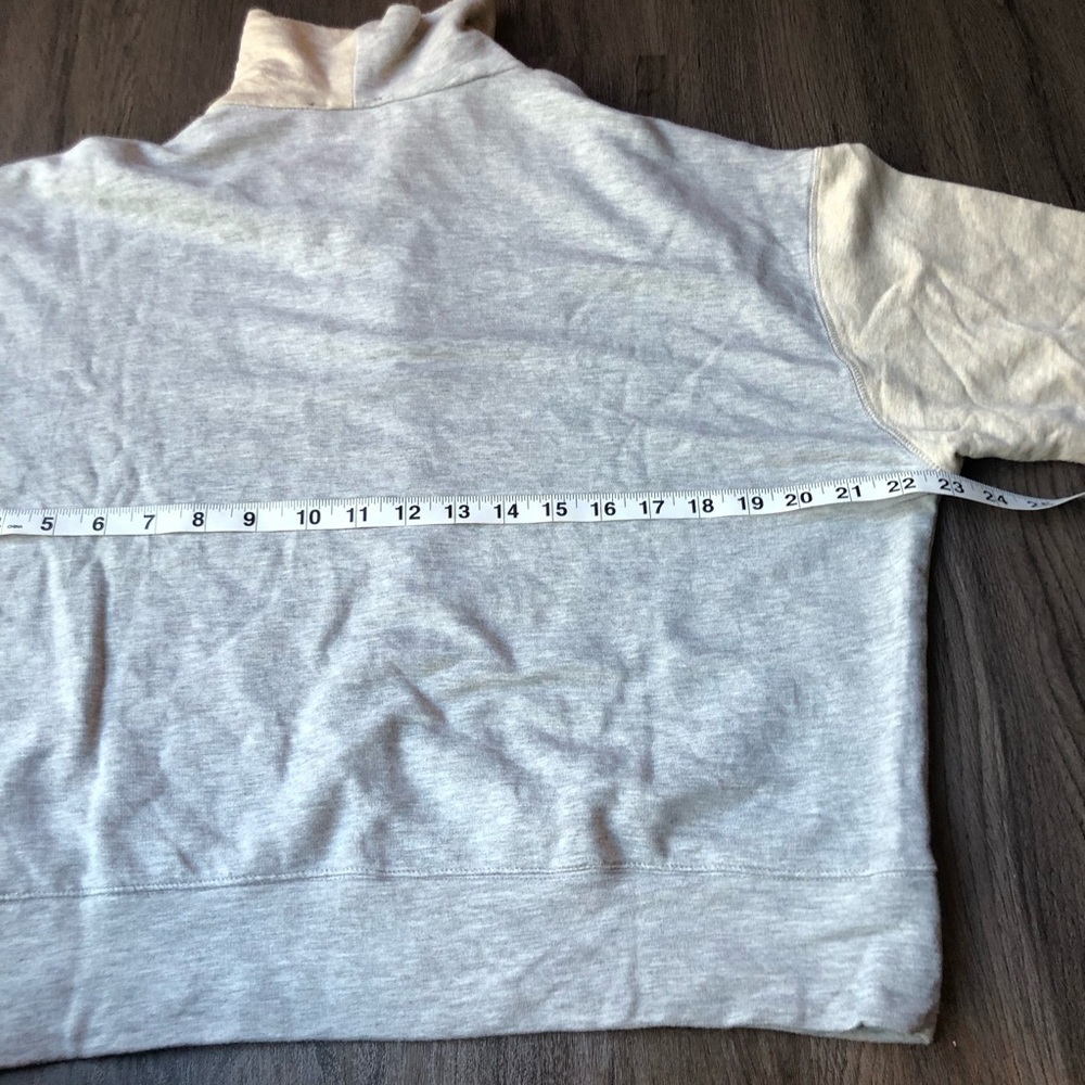 Fifteen Twenty Turtleneck Sweatshirt Women's Medium Two-Tone Gray Tan Modal - Picture 4 of 8